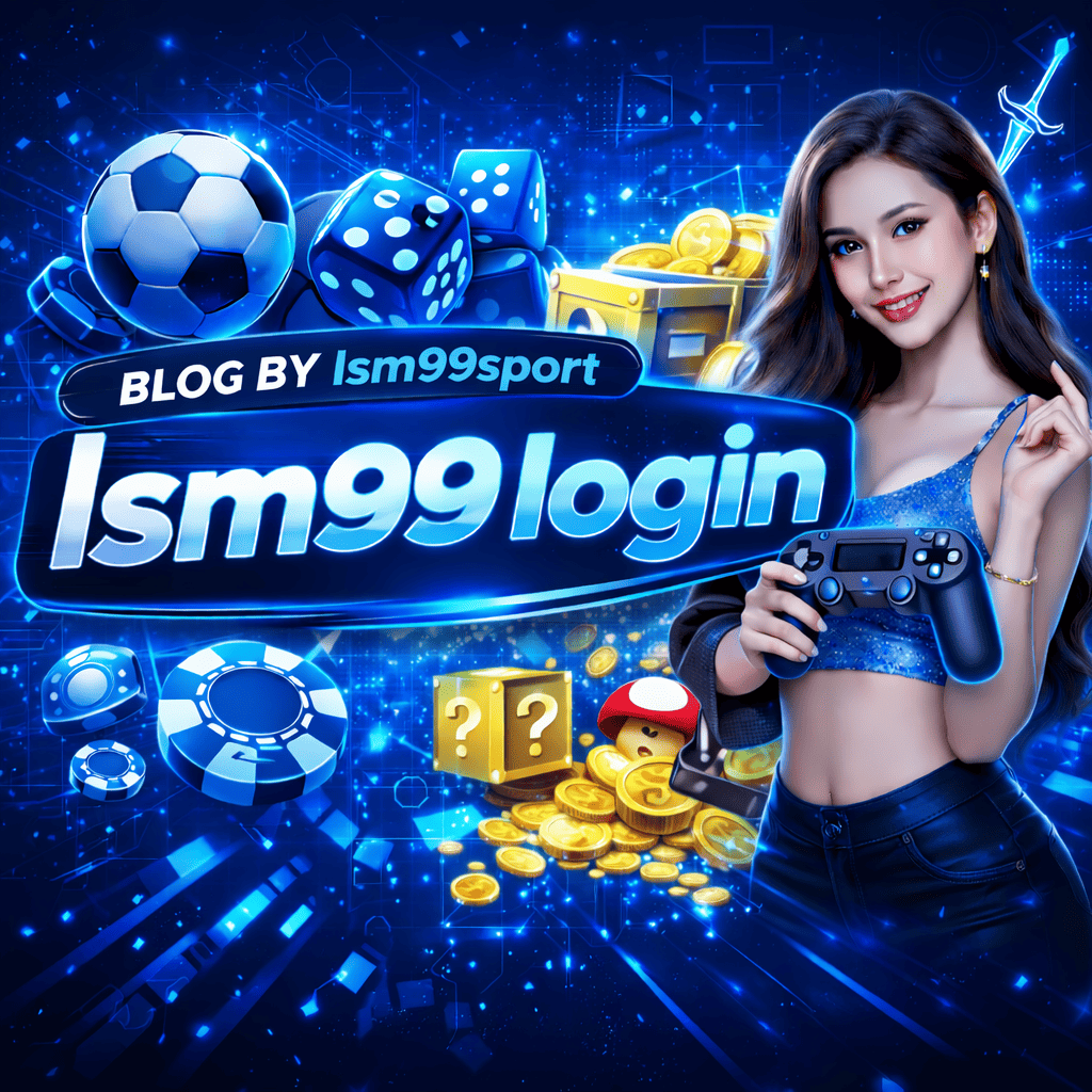 ภาพหน้าปกบล็อก lsm99login โทนฟ้า แสดงแพลตฟอร์มเข้าสู่ระบบ lsm99sport พร้อมไอคอนคาสิโน สล็อต แทงบอล และเกมออนไลน์ครบวงจร